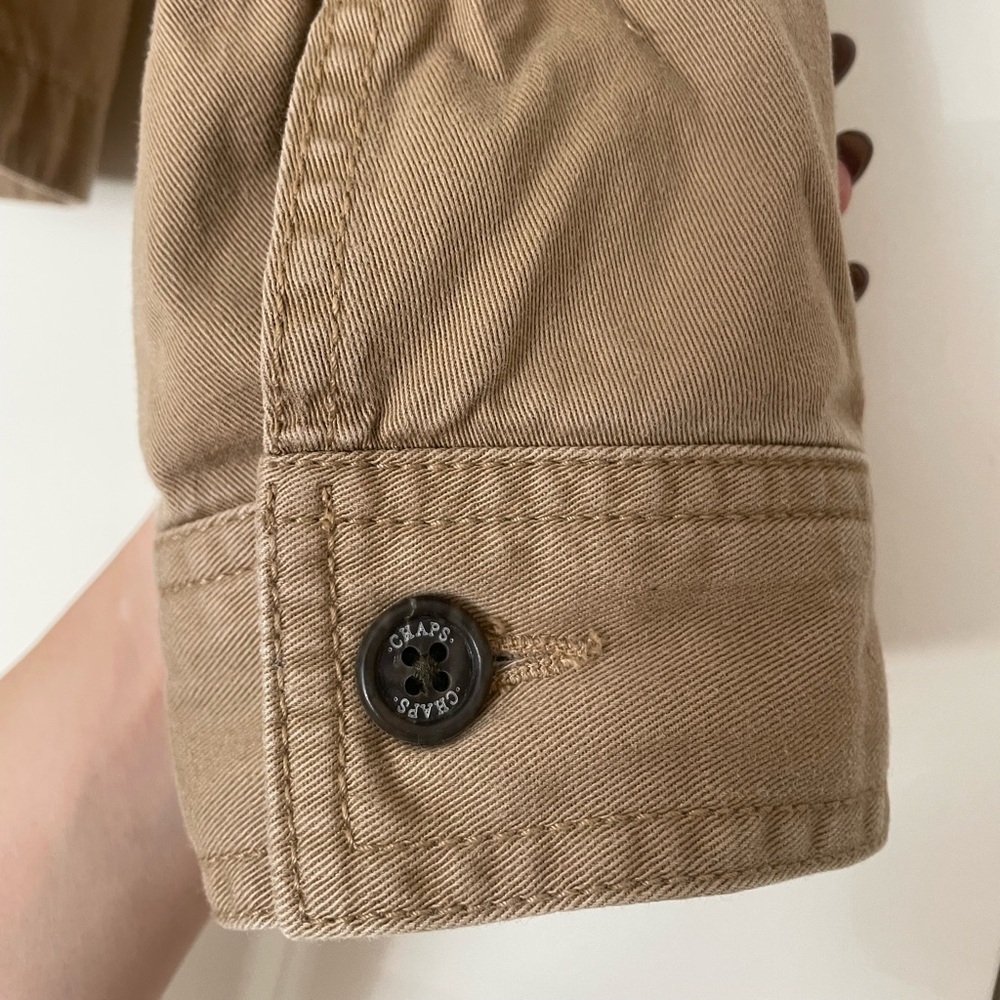Chaps Womenβs Brown Button Down Cotton Jacket - Picture 5 of 8